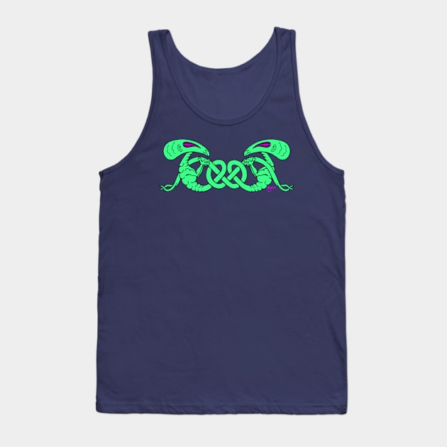 Aliens Entwined (Aliens and Celtic Knot) Tank Top by AzureLionProductions